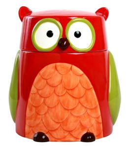 Ceramic Owl Cookie Jar