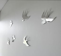 Chrome Tweet Wall Decor, Set of 6