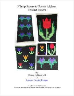 3 Tulips Designs For Afghans Crochet Pattern