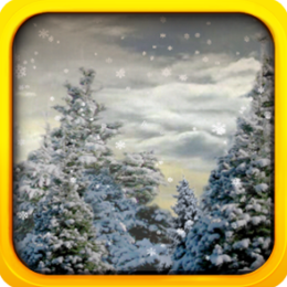 Snowfall Live Wallpaper: X-mas lights and Santa