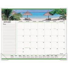 At-A-Glance AAG89803 Monthly Desk Calendar- Seascape Panoramic- 22in.x17in.