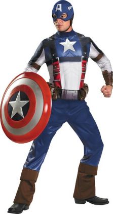 Captain America Movie - Captain America Deluxe Adult Costume: X-Large (42-46)