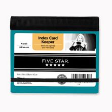 Mead MEA50644 Index Card Keeper- w- 20 Cards- 3in.x5in.- 4-Subject- Assorted