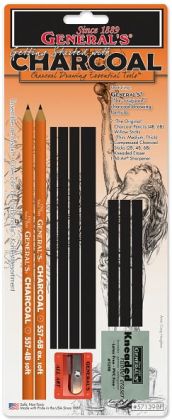 Charcoal Drawing Essentials Tool Kit-11 Pieces