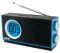 Realtone RT212L AM/FM Portable Dual Alarm Clock Radio - Blue