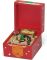 Reindeer Red Pom Pom Music Box 5x5x5