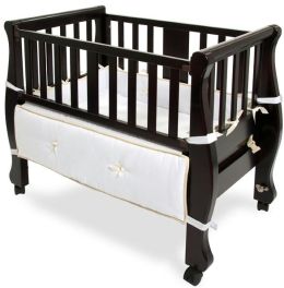 Arms Reach Concepts Co-Sleeper Sleigh Bed Bassinet, Espresso