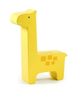 Yellow Giraffe Wooden Bank
