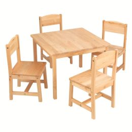 Farmhouse Table and 4 Chairs - Natural
