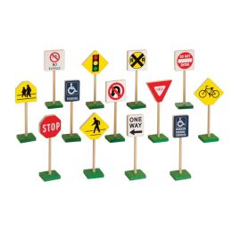 Guidecraft G309 7'' TRAFFIC SIGNS (13/SET)
