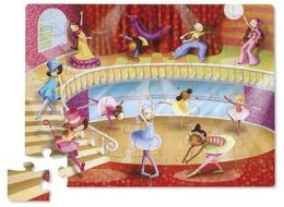 Ballerina Shaped Box Floor Puzzle