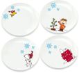 Product Image. Title: Peanuts Christmas Plate - Set of 4