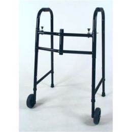 Deluxe Double Button Folding Walker in Black