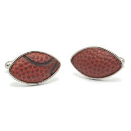 Sterling Silver Notre Dame Game Used Football Cuff Links