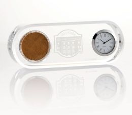 Final Season Crystal Clock with Authentic Dirt from Original Yankee Stadium