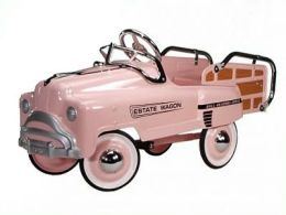 Pink Estate Wagon Pedal Car Ride-in