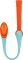 Boon, Inc. Gnaw Teething Thether, Blue Raspberry/Tangerine