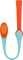 Boon, Inc. Gnaw Teething Thether, Blue Raspberry/Tangerine