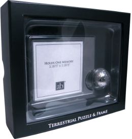 Metal Terrestrial Puzzle and Frame