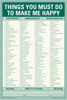 Things You Must Do to Make Me Happy Large List Pad 60 Sheets