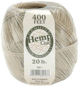 Hemp Cord 20# 400 Feet/Pkg-Natural