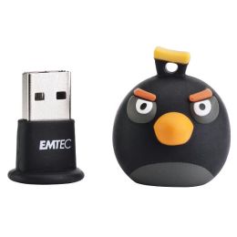 EMTEC A106 Angry Birds 4 GB USB 2.0 Flash Drive - Black Bird