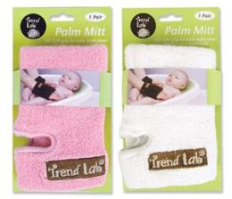 Trend-Lab 20121 PALM MITT- 2 PK- PINK/WHITE