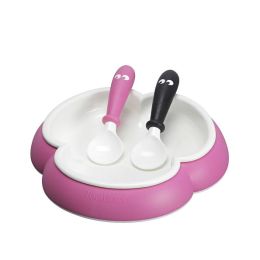 BabyBjrn Plate & Spoon - Pink
