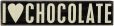 Product Image. Title: I Heart Chocolate Box Sign 19" x 4"