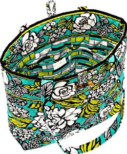 Vera Bradley Island Blooms Fabric Tote (11 ¾” x 13 ½” x 4)