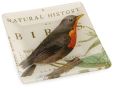 Product Image. Title: Walnut Bird Glass Tray 4.5 x 4.5