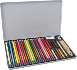 Colored Pencil Drawing Tin-36 Pieces