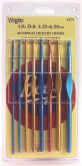 Product Image. Title: Aluminum Crochet Hook Set-Sizes D,E,F,G,H,I,J & K