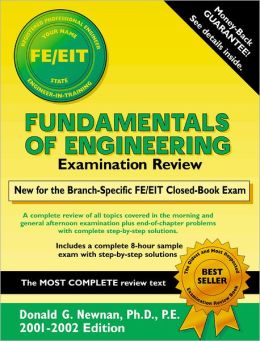 Fundamentals Of Engineering Examination Review, 2001-2002 By Donald G ...