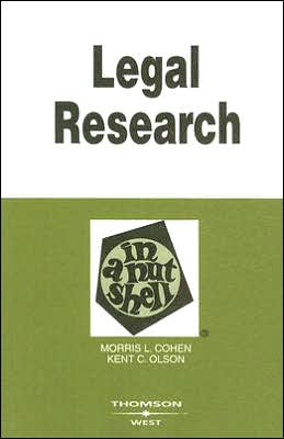 Legal Research in a Nutshell (In A Nutshell Series)