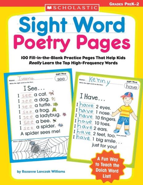 Download electronic ebooks Sight Word Poetry Pages: 100 Fill-in-the-Blank Practice Pages That Help Kids Really Learn the Top High-Frequency Words