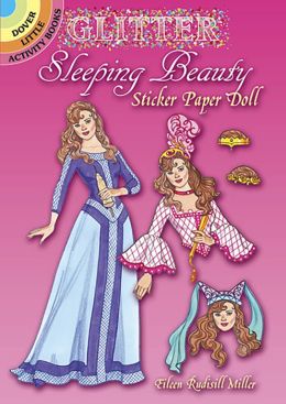 Glitter Sleeping Beauty Sticker Paper Doll Eileen Rudisill Miller
