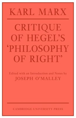 Critique of Hegel's 'Philosophy Of Right'