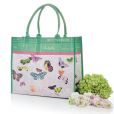 Product Image. Title: Lavender Leaf & Butterflies Mother's Day Tote Bag - 15" x 4" x11"
