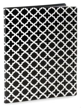 Quatrefoil Black & White Presentation Book-PVC