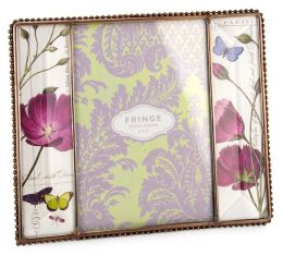 Lavender Leaf Glass & Metal Trim Frame in Gift Box( 4