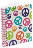 Product Image. Title: Peace Retro Pearl Lined Journal (6x8)