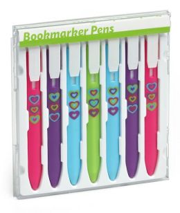 Hearts Bookmarker Pens Set of 7