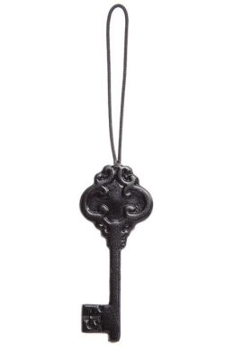 Jonathan Adler Key Charm in Black leather