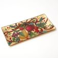 Product Image. Title: Bountiful Transferware Glass Tray (9" x 4.5")