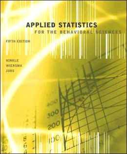 Applied Statistics for the Behavioral Sciences