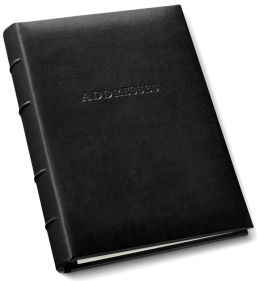 Black Gallery Bonded Leather Address Book 9x7