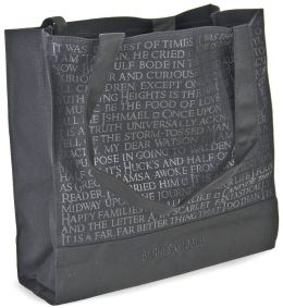 Barnes  Noble Quotes Black Canvas Tote Bag (14')