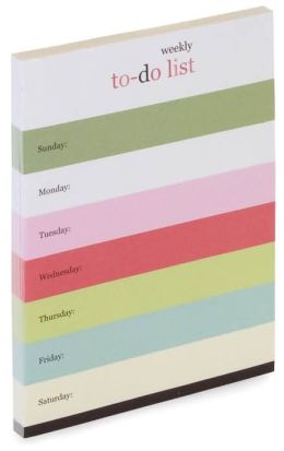 Striped Weekly To Do List Notepad