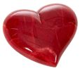 Product Image. Title: Absolute Red Heart Italian Alabaster Paperweight
